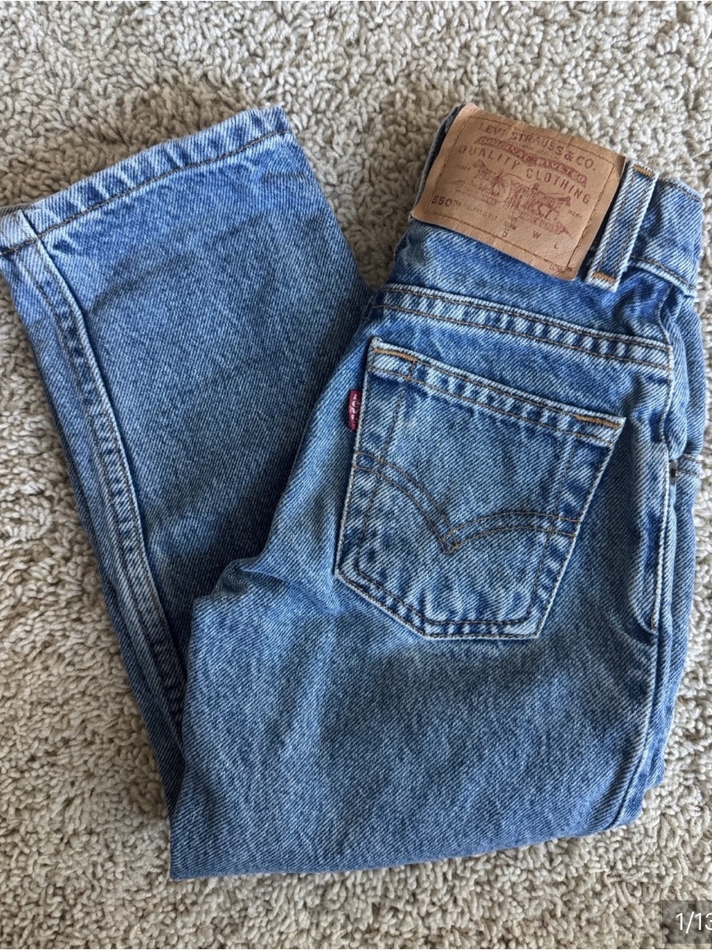 Kids Vintage Levi's 550 Slim Size 5